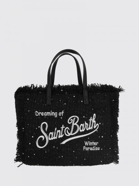 Colette Handbag MC2 Saint Barth in Tweed with Embroidered Logo
