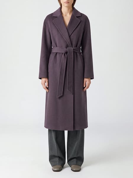 Filippa K Long Pure Wool Robe Coat with Tie Belt