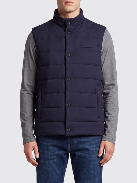 Quilted Polyamide Gilet Fay with High Neck and Button Closure