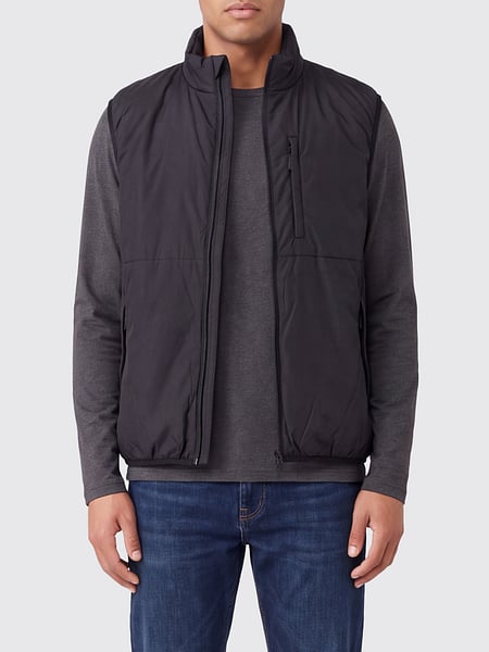 Water-Repellent Padded Nylon Gilet Aspesi with High Neck and Zip Closure