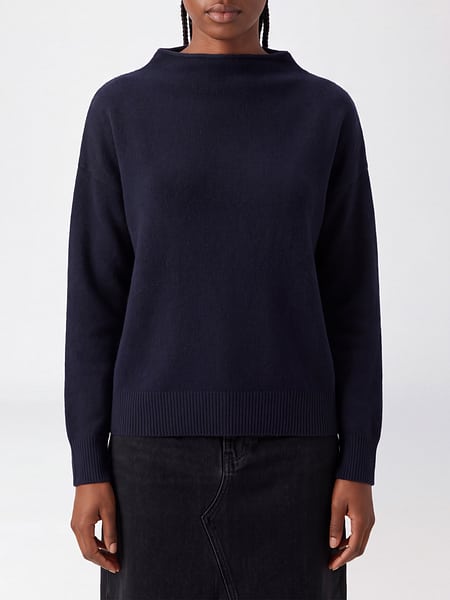 Vince Funnel Neck Jumper in Pure Cashmere with Dropped Shoulders