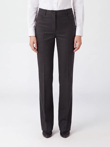 Semicouture Lined Fleece Wool 5-Pocket Slim Fit Trousers