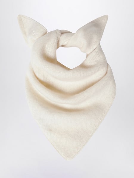 Almada Label Bini Triangular Pure Cashmere Scarf with Flared Hem