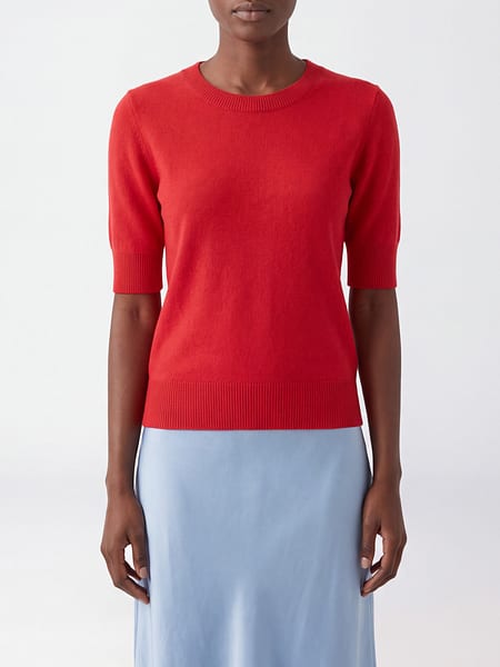Herskind Slim Fit Short-Sleeved Jumper in Wool and Cashmere