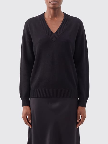 Iro V-Neck Viscose Blend Jumper with Ribbed Trim