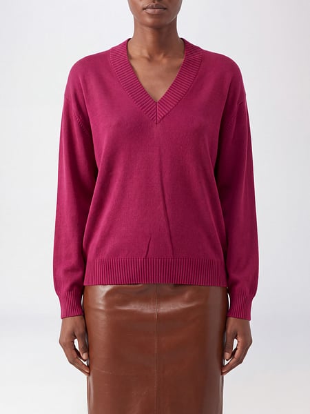 Iro V-Neck Viscose Blend Jumper with Ribbed Trim