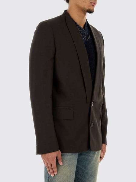 Blazer monopetto Maison Margiela in lana relaxed fit con collo a scialle