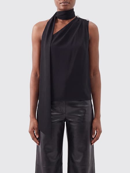 Asymmetrisches One-Shoulder-Top Giuseppe Di Morabito aus Schurwolle mit Cut-outs