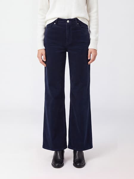 Dondup Amber High-Waisted Straight Leg Corduroy Trousers
