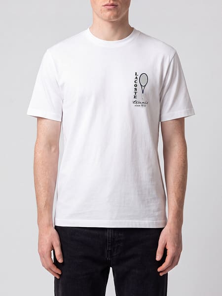 Lacoste Short-Sleeved Cotton Jersey T-Shirt with Embroidered Logo