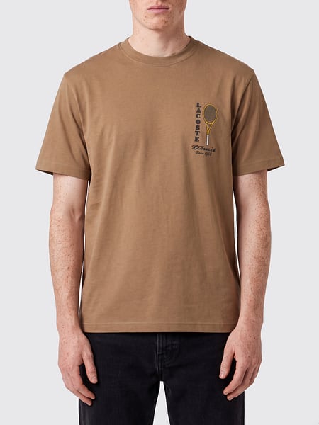 Lacoste Short-Sleeved Cotton Jersey T-Shirt with Embroidered Logo