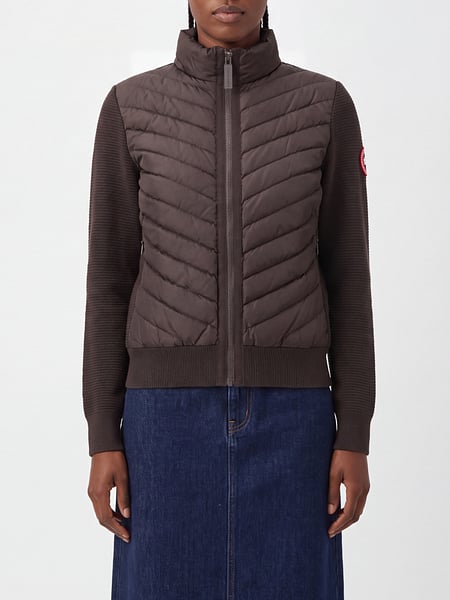 Kurze gesteppte Woll-Daunenjacke von Canada Goose mit Stehkragen und Reißverschluss