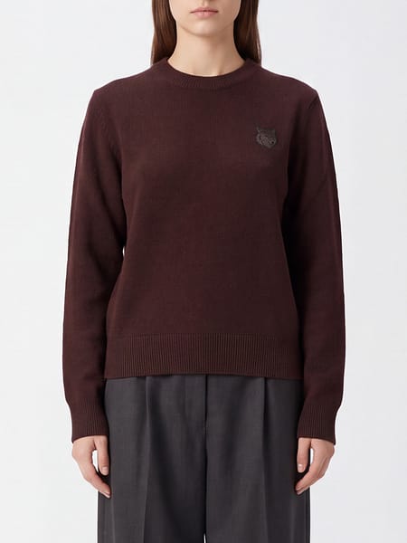Maison Kitsuné Chillax Fox Logo-Patch Wool Crewneck Jumper