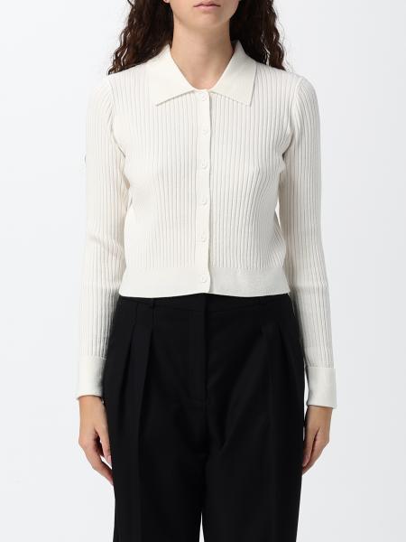 Polo-Collar Cardigan Mar De Margaritas with Long Sleeves and Ribbed Collar
