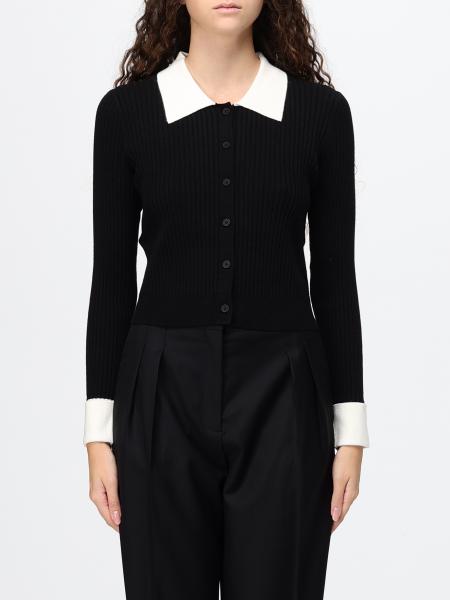 Polo-Collar Cardigan Mar De Margaritas with Long Sleeves and Ribbed Collar