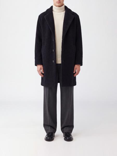 Herno Single-Breasted Knee-Length Faux Fur Coat