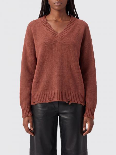 Aniye by V-Neck Wool and Alpaca Blend Jumper with Dropped Shoulders