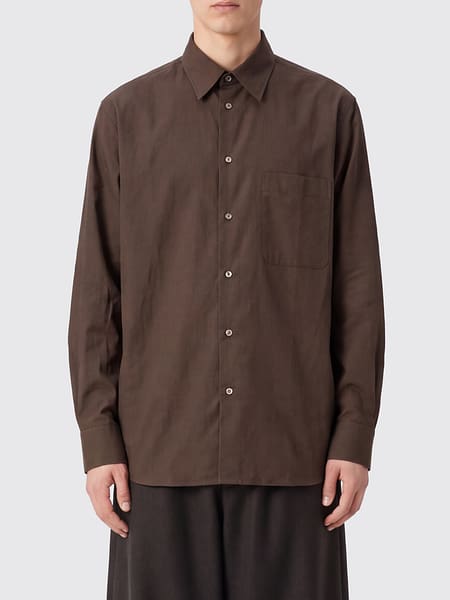 Relaxed Fit Cotton and Silk Lemaire Shirt with French Collar