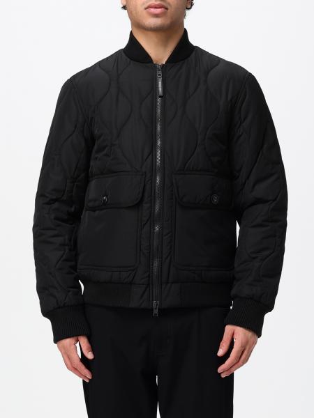 Woolrich Padded and Quilted Polyester Bomber Jacket with Contrast Logo