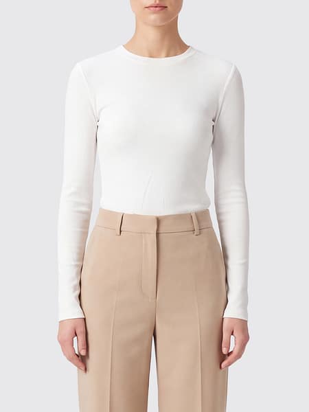 T-shirt a maniche lunghe Eleh in misto cotone con vestibilità slim