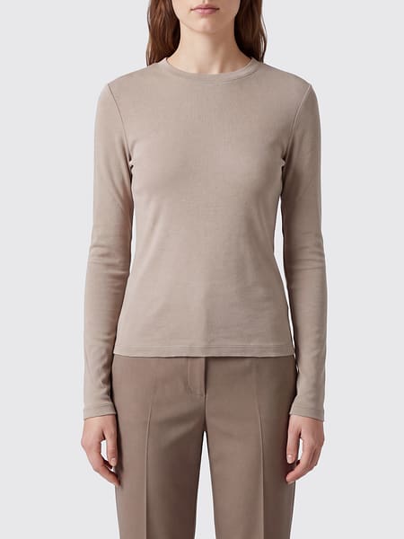T-shirt a maniche lunghe Eleh in misto cotone con vestibilità slim