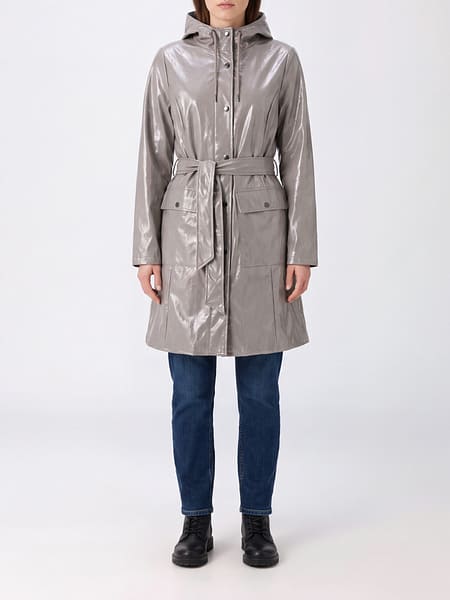 Waterproof Hooded Rains Trench Coat with a Tie-Belt Waist
