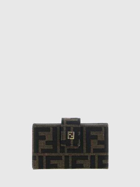 FENDI FFモノグラム ジャカードファブリック スナップ留め付き カードホルダー