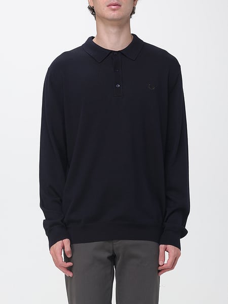 Relaxed Fit Long-Sleeved Cotton Polo Shirt Fred Perry