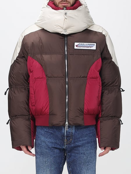 Plumífero oversize acolchado Dsquared2 de nailon con cuello alto y capucha