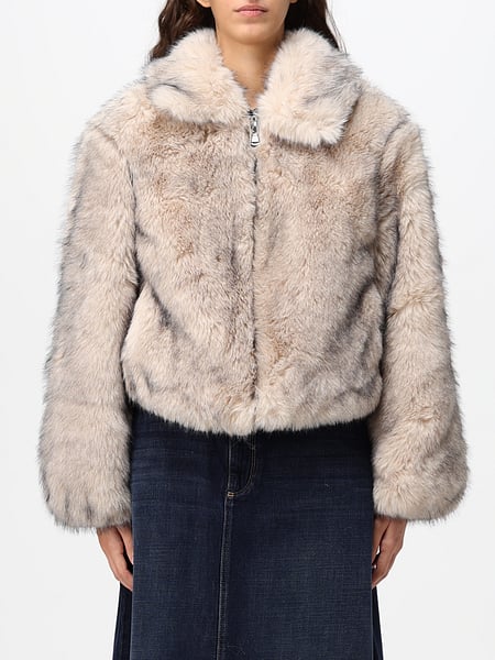 Laney Kunstpelzjacke Canadian mit klassischem Kragen und elastischem Saum
