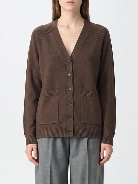 Wool and Cashmere V-Neck Cardigan Seventy with Patch Pockets