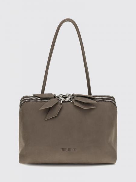 Sac d'épaule The Attico en nubuck avec anse tubulaire et fermeture zippée
