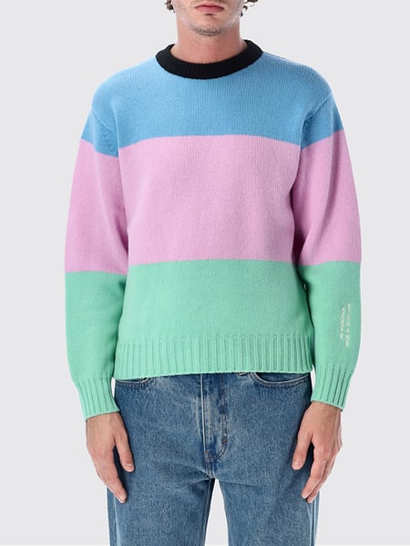 JW Anderson Striped Pure Wool Crewneck Jumper with Dropped Shoulders