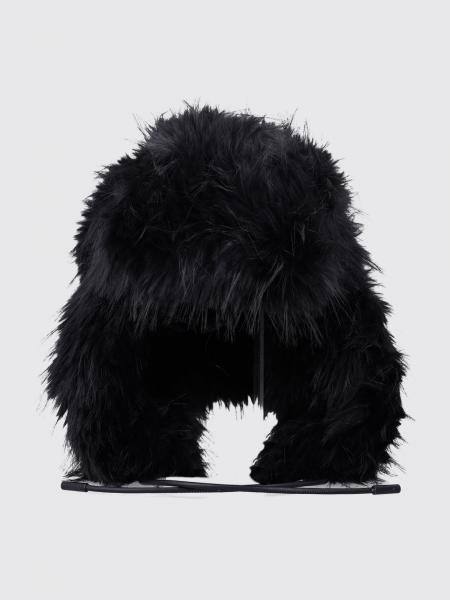 Goldbergh Bicolor Faux Fur Aviator Hat with Embroidered Logo