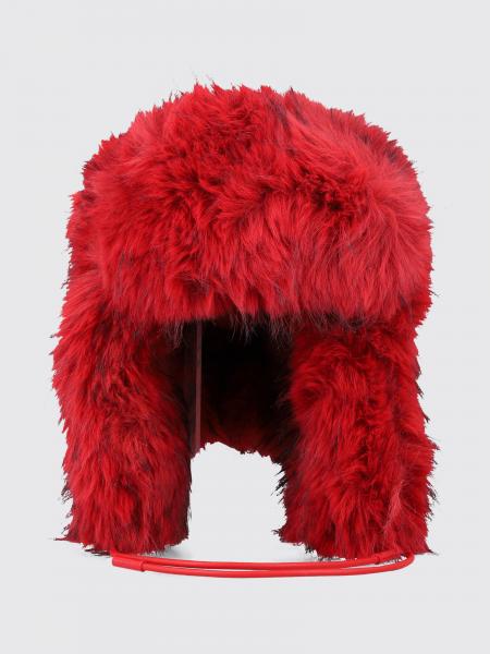 Goldbergh Bicolor Faux Fur Aviator Hat with Embroidered Logo