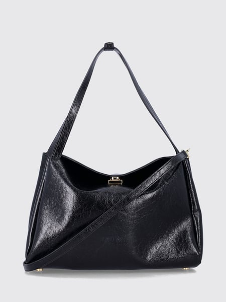 Themoirè Calipso Crinkled-Effect Vegan Leather Shoulder Bag with Double Handle