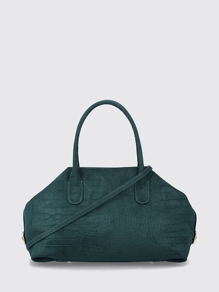 Themoirè Talia Animalier Croc-Effect Vegan Leather Handbag with Double Handle