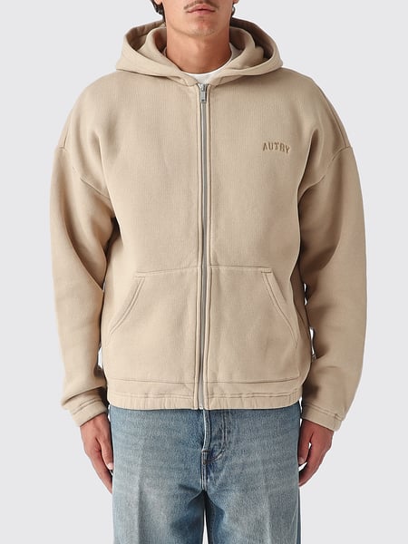 Autry Jersey-Kapuzenjacke mit Reißverschluss und farblich abgestimmtem gesticktem Logo