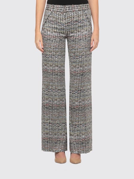 Missoni Wide-Leg Trousers with Sequins and Multicolour Zig-Zag Pattern