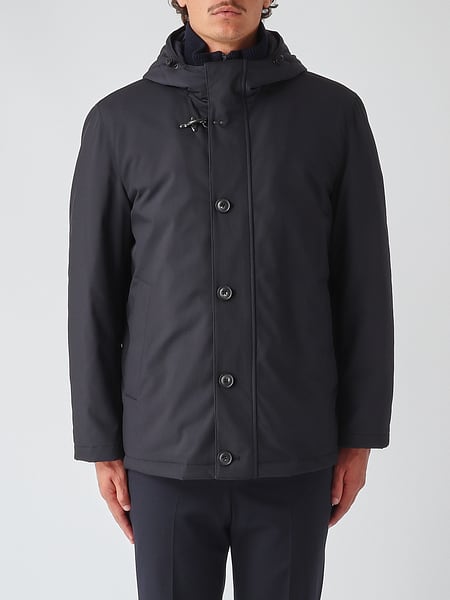 Fay Waterproof Parka with Padded Hood and Iconic Toggles