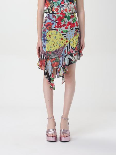 MOSCHINO COUTURE！】 マルチカラー レトロ プリント スカート