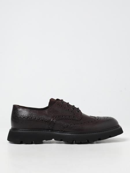 Derby Doucal's in pelle a grana con motivo brogue