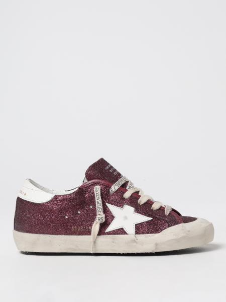 Sneakers Super-Star Golden Goose in pelle glitter used >