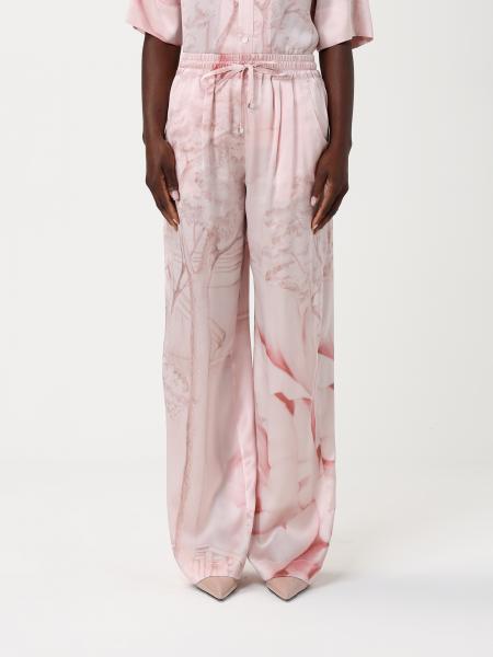 Pantalone Kiton in seta con stampa floreale >