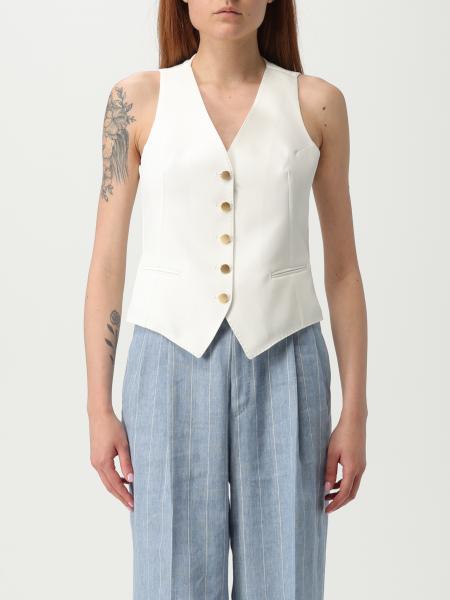 アウターその他 TAGLIATORE Woman Waistcoat White GISELLE930002R X1089 TAGLIATORE: women's vest - White | Tagliatore waistcoat