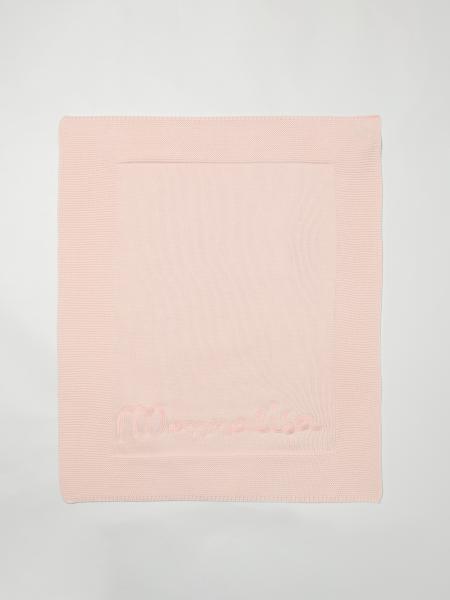 Copertina Monnalisa in cotone tricot con logo ricamato