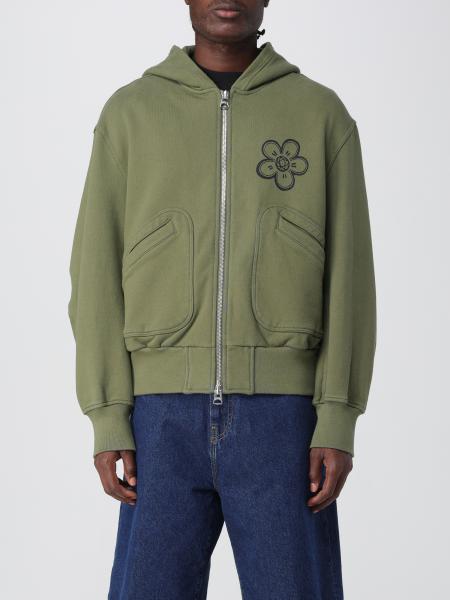Felpa con cappuccio in cotone con logo Kenzo