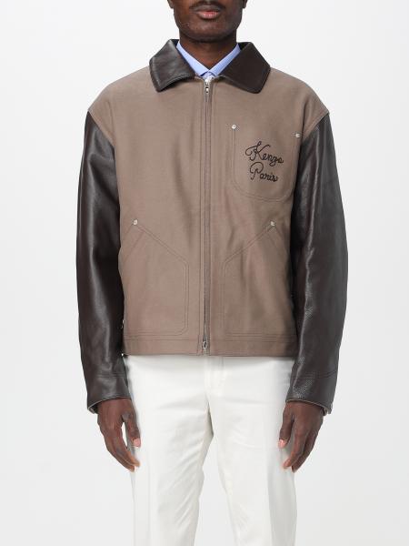 Bomber Kenzo in lana e pelle