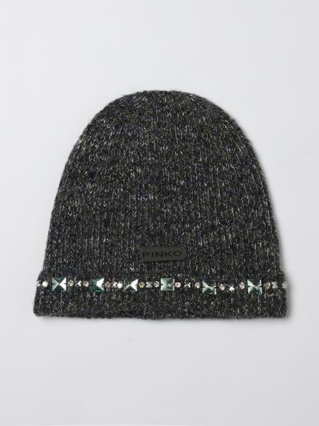 Cappello Pinko in lana con strass ricamati