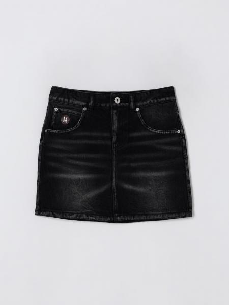 Gonna di jeans con logo Moschino